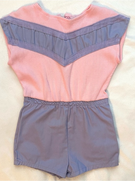 Other - Vintage 80s Pink & Purple Shorts Romper 3T/4T Toddler Girls Mod Old School